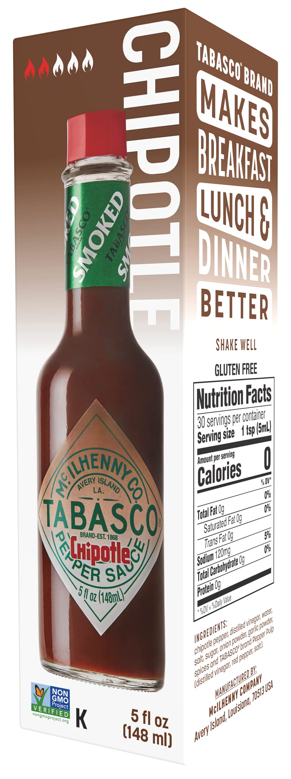 TABASCO® Brand Chipotle Pepper Sauce, 5 oz, Pack of 8