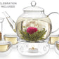 Teabloom Flowering Tea - 12 Unique Varieties Of Blooming Tea Flowers - Hand-Tied Green Tea Leaves & Edible Flowers - 12-Pack Gif