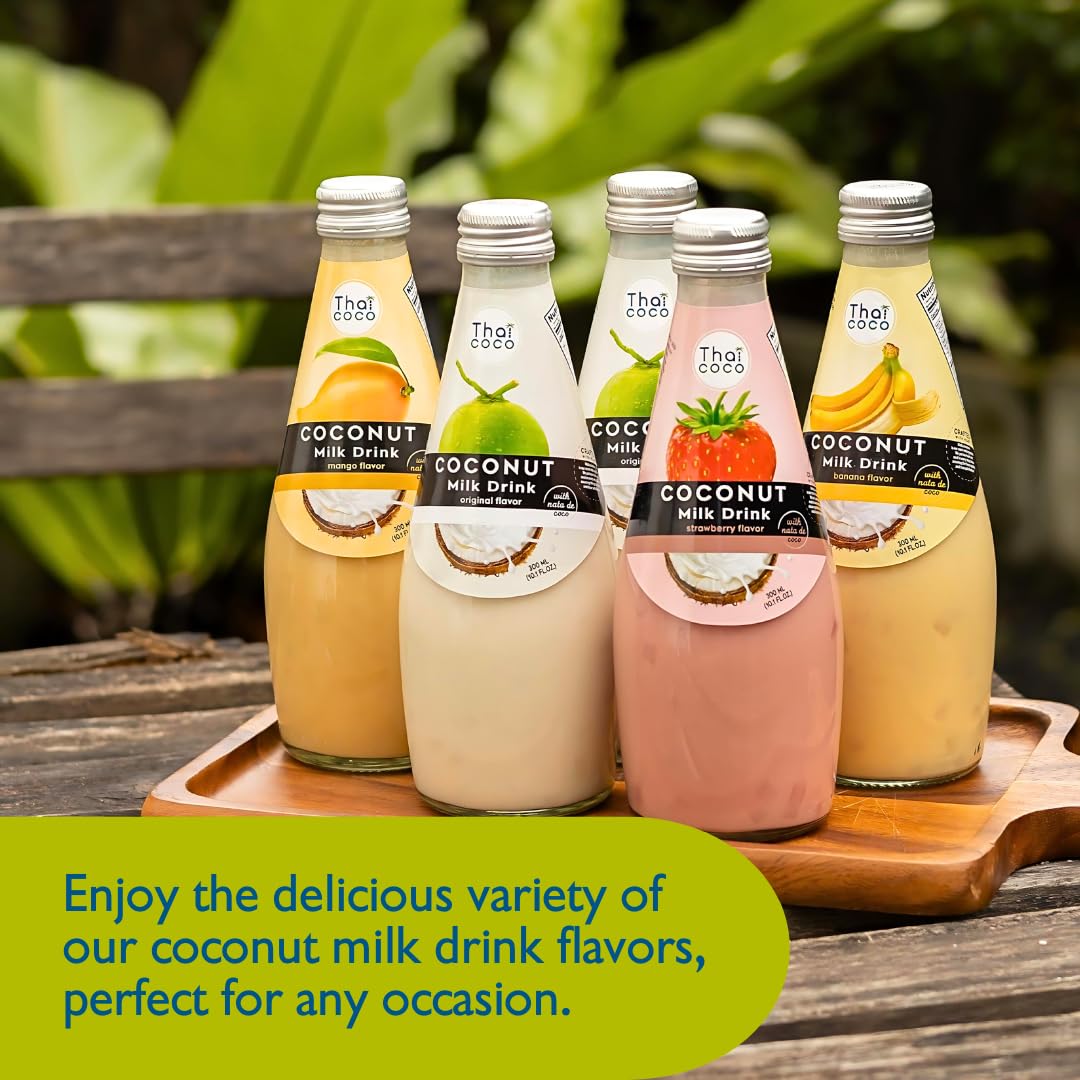 Thai Coco - Original Coconut Milk Drink with Nata De Coco - 9.8 fl. oz. 4 Pk