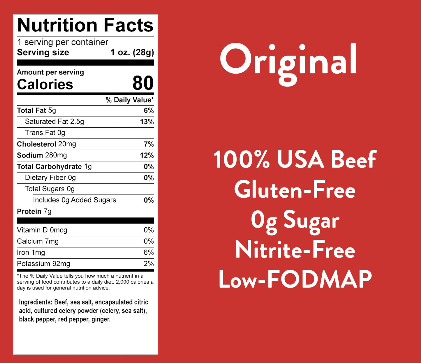 Good Fod Foods Meat Stick Variety Pack – Low FODMAP, Zero Sugar, Keto Friendly, Gluten-Free, 1 Ounce (24 Pack)