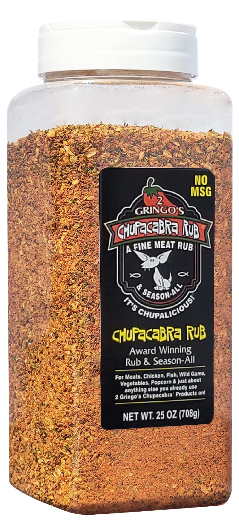 2 Gringos Chupacabra Original Seasoning Without Msg, 25 Ounce Bottle