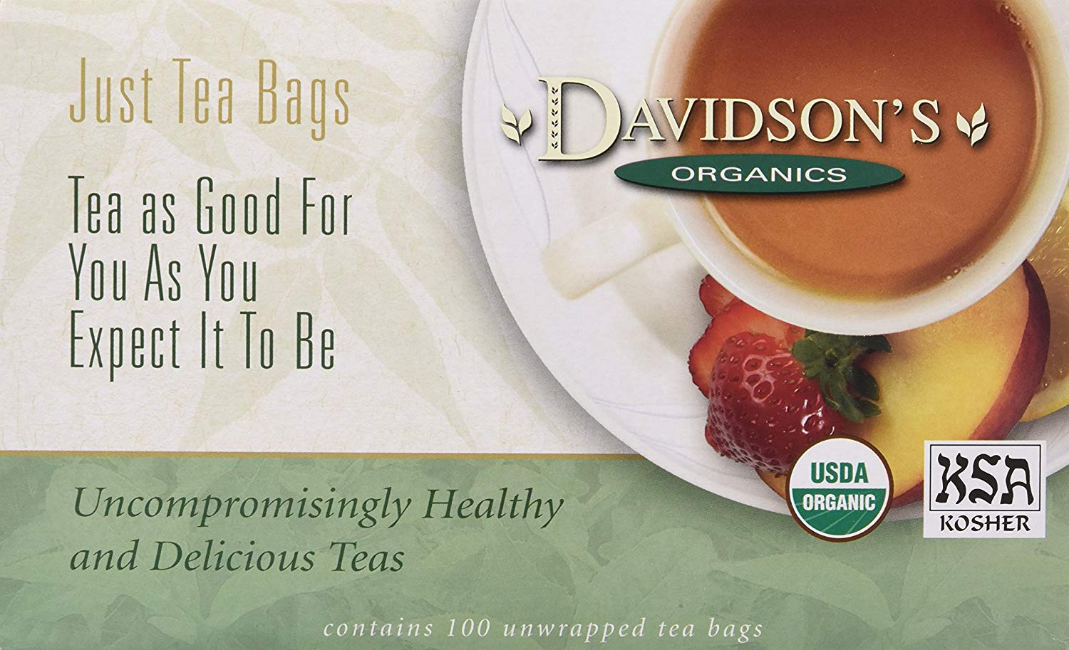 Davidsons Organics  Raspberry Cream Caramel  100-count Unwrapped Tea Bags