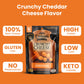 Umlands Crunchy Cheese - Cheddar (3      1.9  oz Bags) | 100% Real Wisconsin Cheese, Keto, Low-Carb, High-Protein, Gluten-Free,