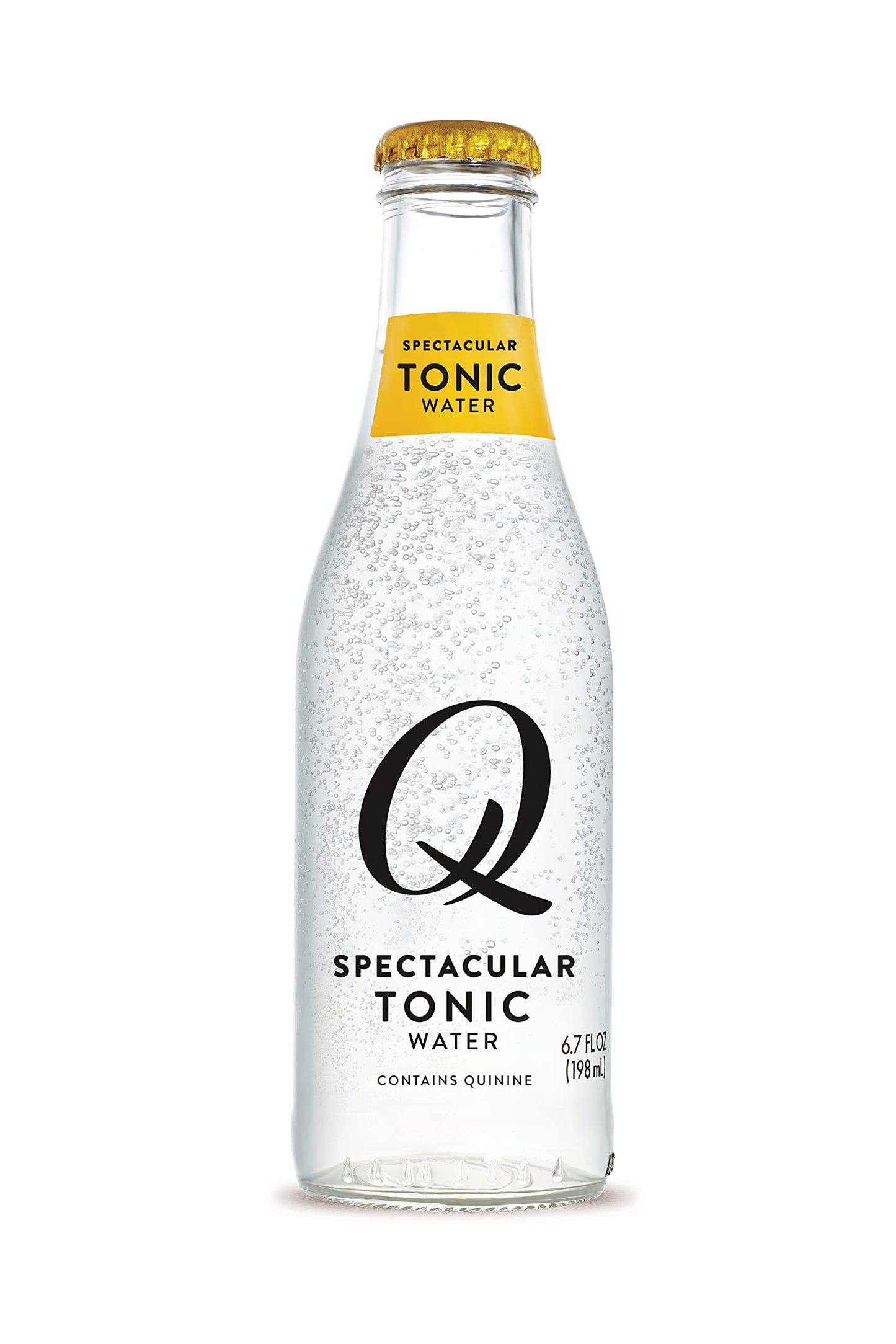 Q Mixers enhanced Tonic Water: Real Ingredients & Less Sweet, 6.7 Fl oz, Pack of 24 (Only 40 Calories per Bottle)
