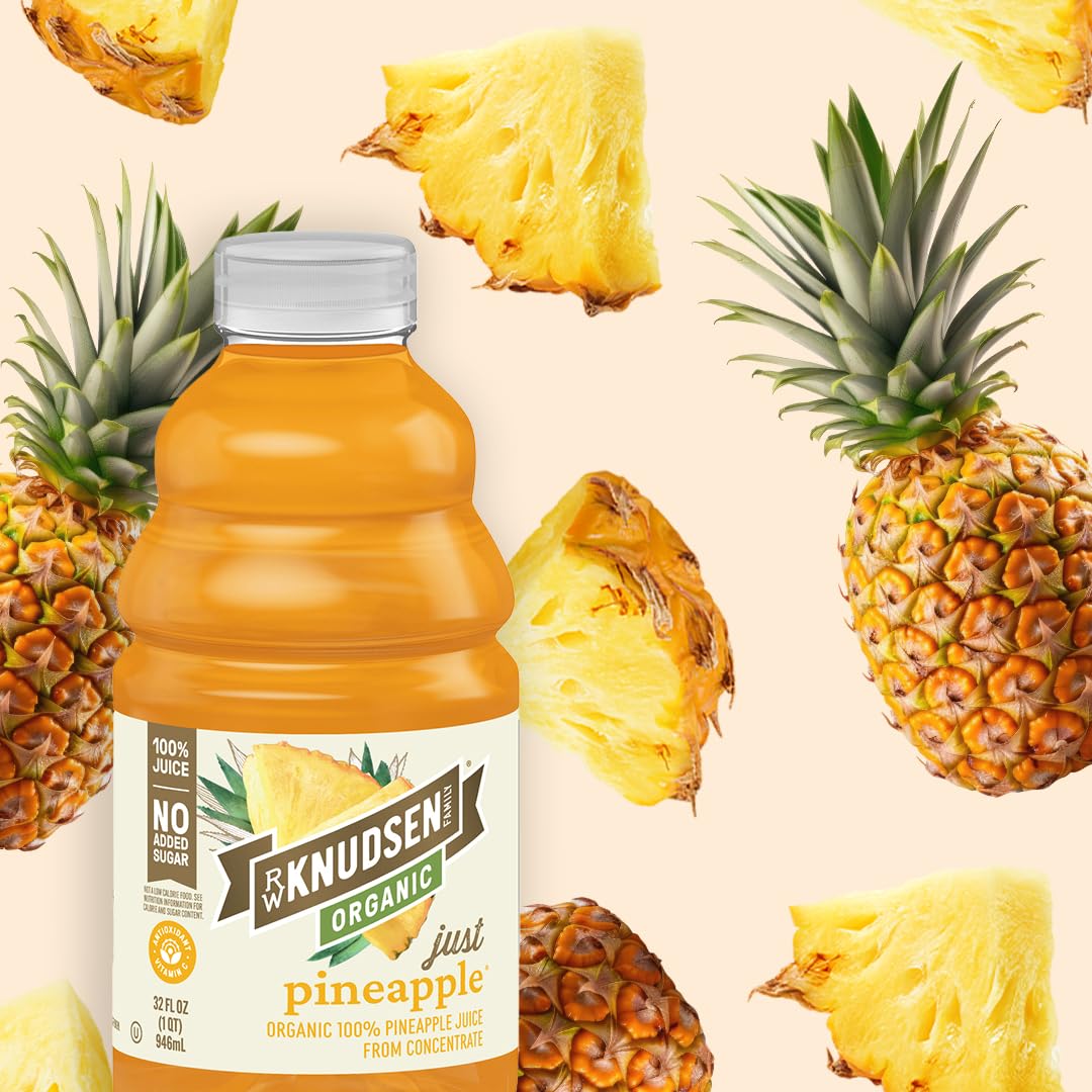R.W. Knudsen Organic Pineapple Juice Not From Concentrate, 32 Fl Oz (Pack Of 1)