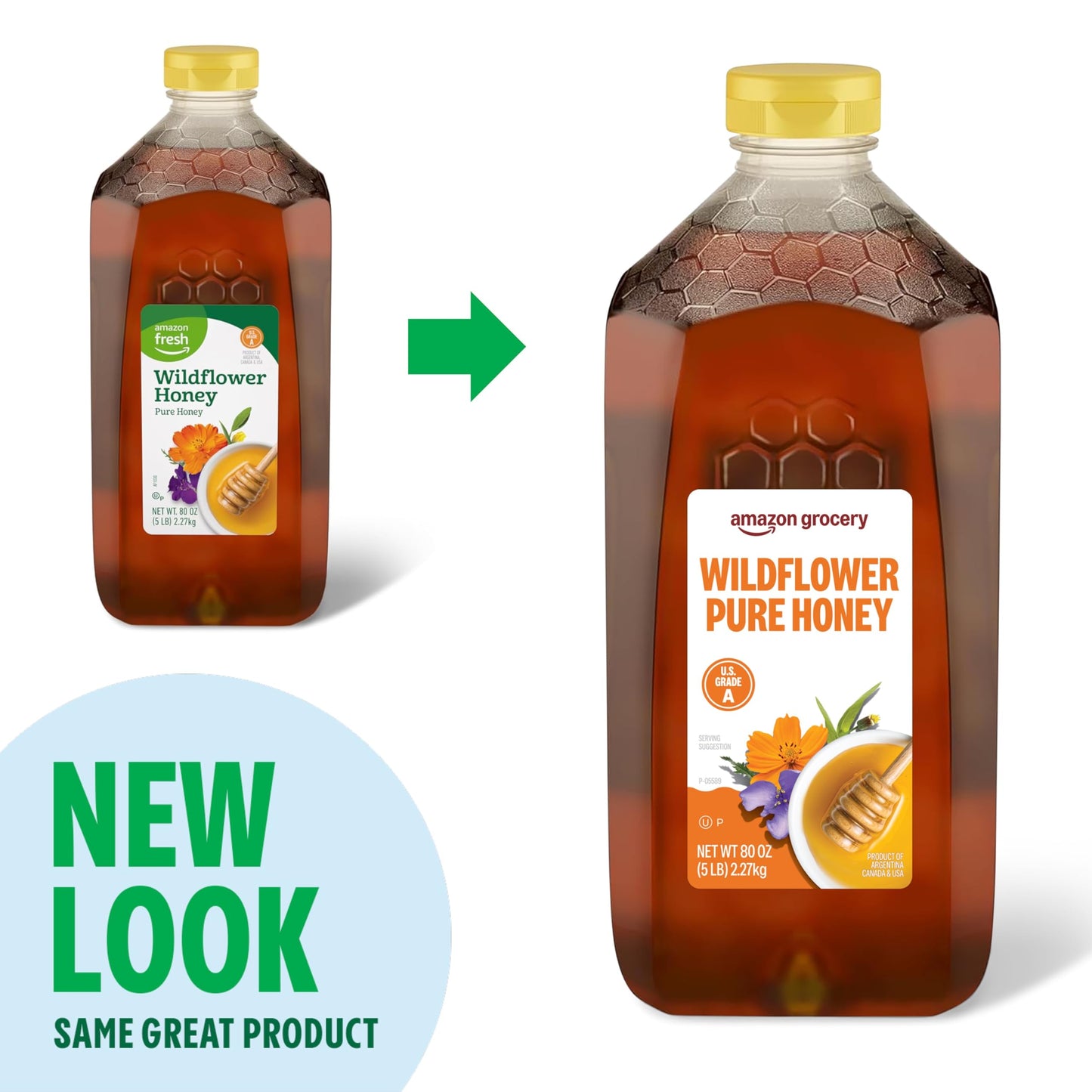 large online retailer Grocery  Wildflower Pure Honey  80 Oz (Previously large online retailer Fresh  Packaging May Vary)