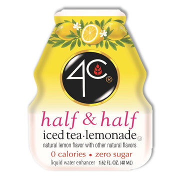 4C Sugar Free Liquid Water Enhancer, 12 Pack, 0 Calories, Premium Natural Flavors, Half & Half, 1.62 Fl Oz Each