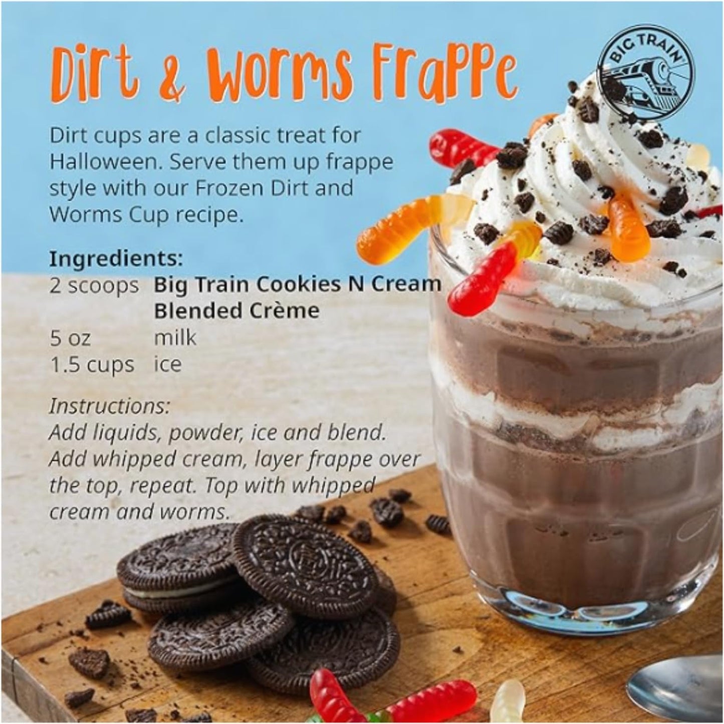 Big Train Cookies N Cream Blended Crme Beverage Mix, 3.5 Pound (Pack of 1)