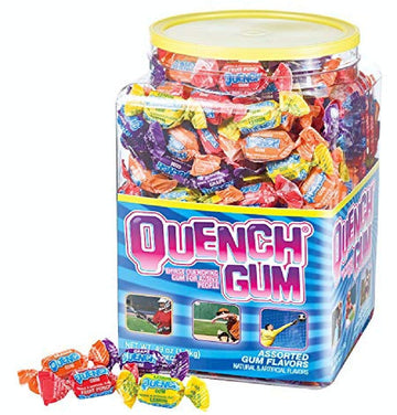 Quench Gum Variety Tub, Electrolytes Chewing Gum For Athletes And Sports Trainers, Original Fruity Flavors, 300 Pieces