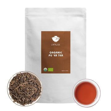 LAPALIDE 1.76Oz Puerh Tea Loose Leaf, USDA Organic Pu erh Tea, Yunnan Puerh tea loose leaf Mellow and Rich, Pu'er Ancient Tree L