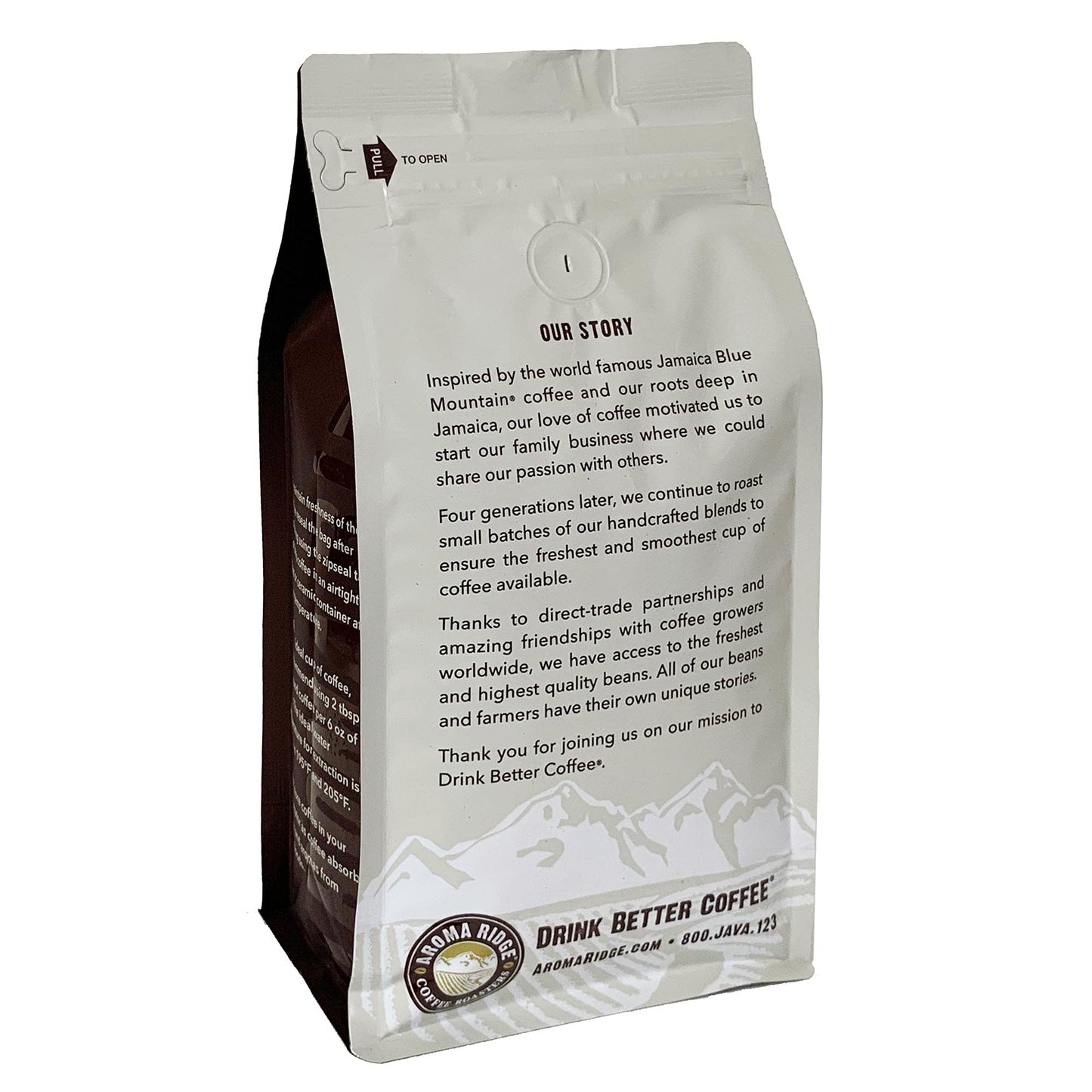 Aroma Ridge Georgia Peach Flavored Coffee, Whole Bean, 16 Ounce Bag