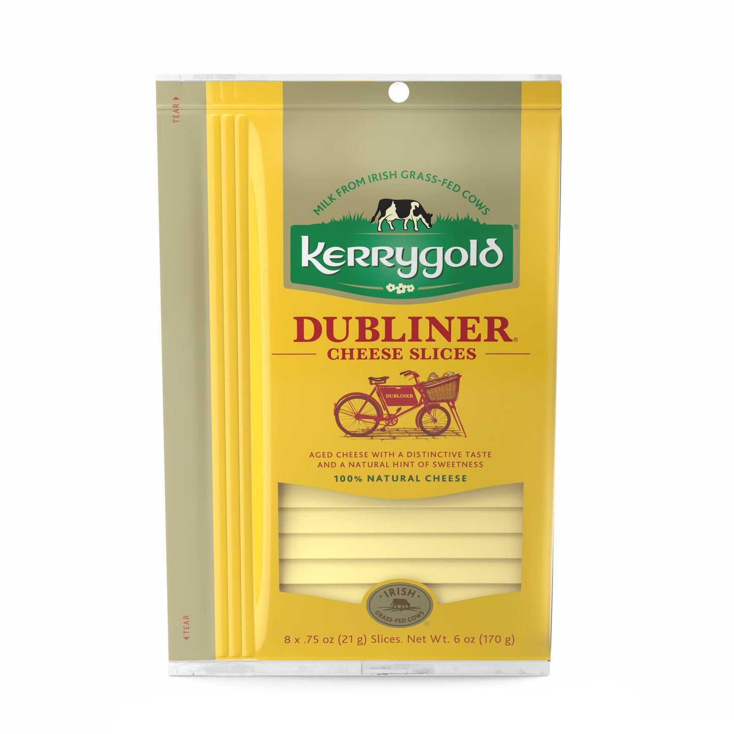 Kerrygold Grass-fed Dubliner Irish Cheese Slices, 6 OZ