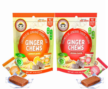 Meekus Ginger Chews - Natural Ginger Candy Chews For A Delightful Taste Sensation, Real Natural Ginger, No Artificial Flavors -