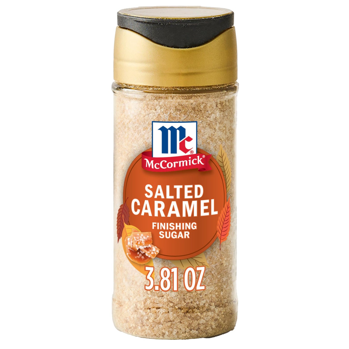 McCormick Finishing Sugar  Salted Caramel  Limited Edition  Creamy Caramel Flavor with a Touch of Salt  For Coffee  Ice Cream  Brownies  Popcorn  Hot Cocoa  and More  3.81 oz