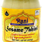 Rani Sesame Tahini 16oz (454g) ~ Glass Jar, No added sugar, Vegan ~ Gluten Free | NON-GMO | No Colors | USA Made