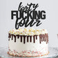 Forty Four Black Glitter Cake Toppers 44 Years Old 44Th Birthday Party Decorations Supplies