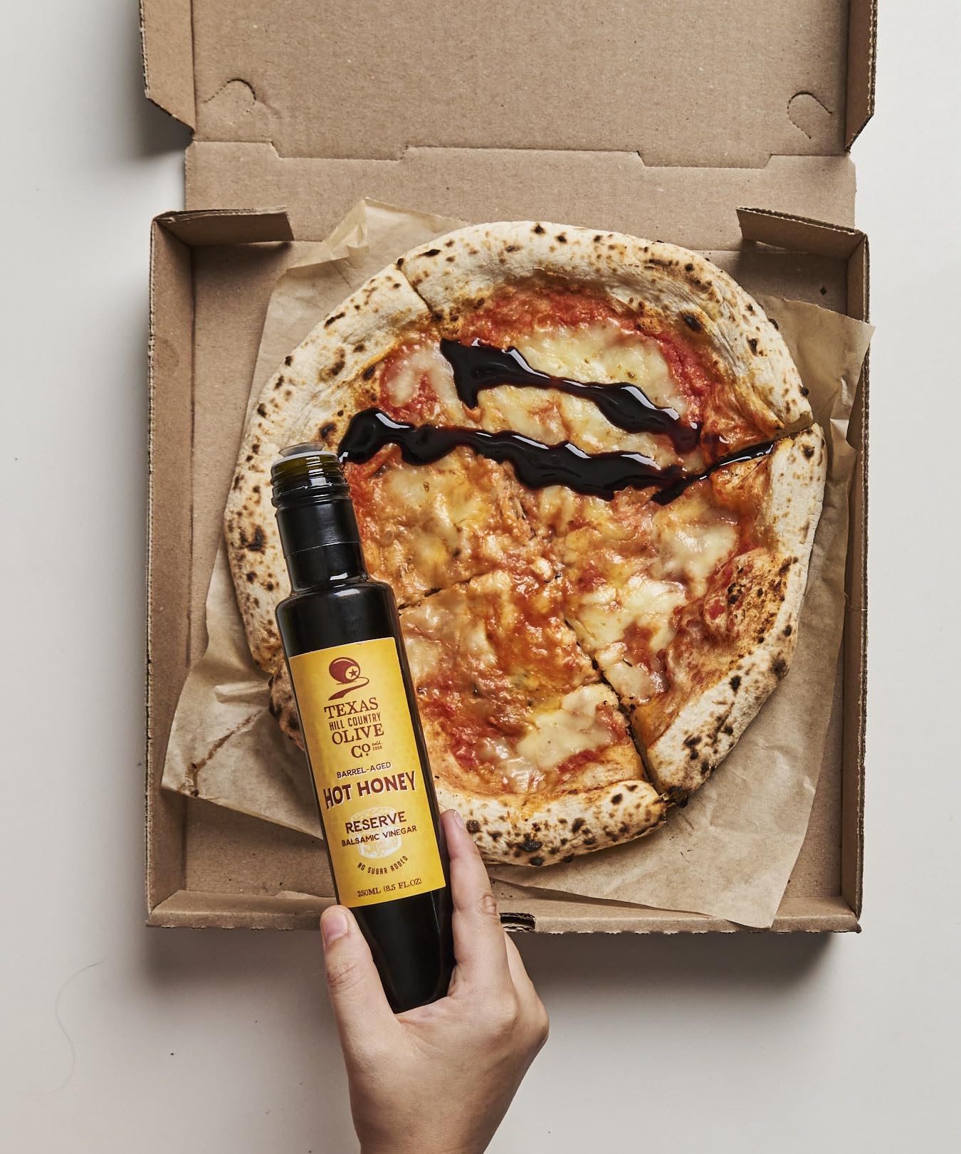 Hot Honey Balsamic Vinegar - Gourmet Barrel Aged Infused Balsamic Vinegar - Great For Dressing Dipping Glazing - No Artificial F