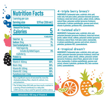 Bubblr Sparkling Water, 3 Flavors with Natural Caffeine, 12 Fl Oz Cans, Pack of 12, 0 Sugar, Antioxidants