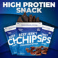 Wicked Cutz ed Pepper Beef Jerky Chips  28g Protein per Bag  Crispy & Crunchy Beef Jerky Crisps  USA Made Pepper Flavored Chips  High Protein Carnivore Snacks (4 Bags)