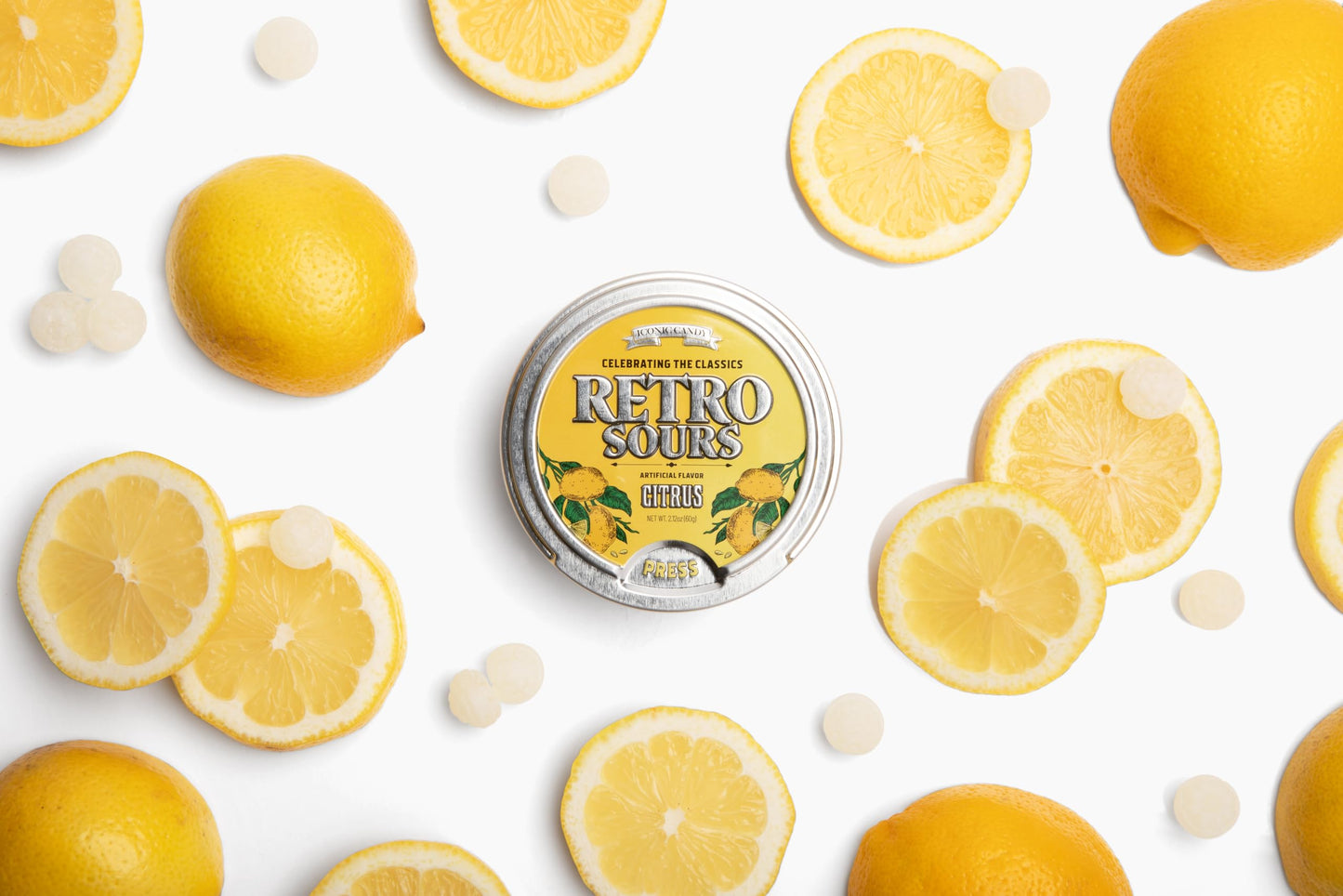 Retro Sours | Hard Tangy Candy | Brought To You By Iconic Candy (8, Citrus)
