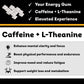 FUNSTITUTION Natural Multivitamin Caffeine Gum | Focus & Energy | 60 mg | 56 pcs | Black with Pink/Purple Hints