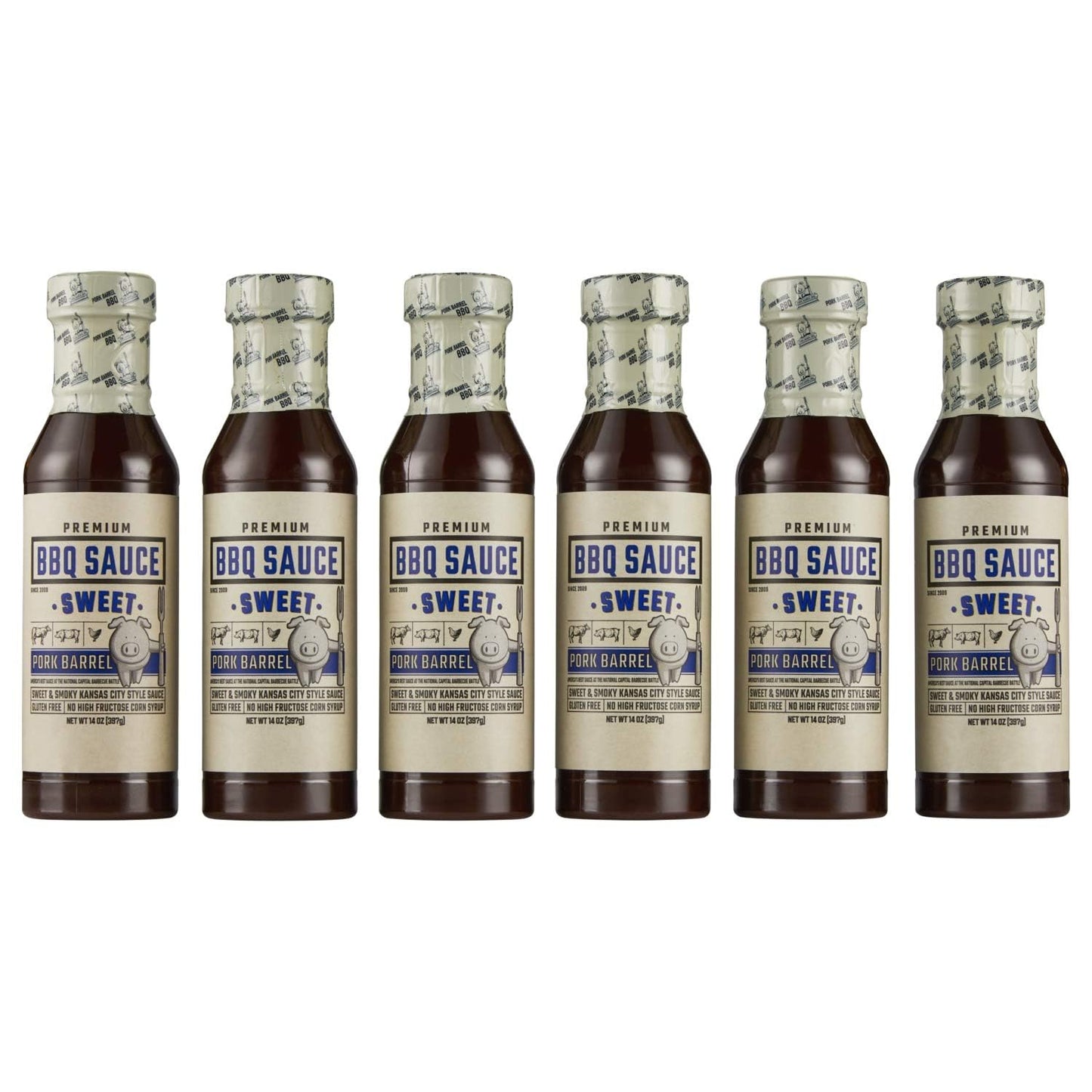 Pork Barrel Sweet BBQ Competition Sauce | Sweet Smoky Kansas City Style | Small Batch, No High Fructose Corn Syrup, Gluten-Free|