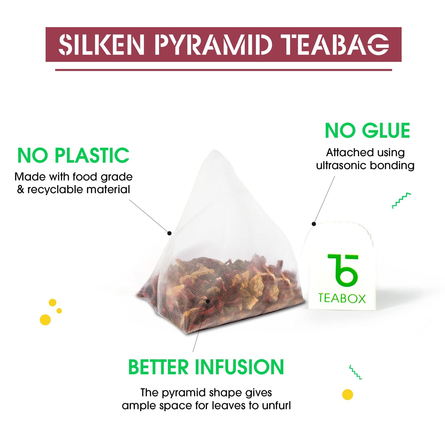Teabox Enhanced Darjeeling Green Tea With Dried Hibiscus | 100% Whole Leaf & 0% Bitterness | Green Tea From The Himalayas | 25 Tea Bags (Low Caffeine)