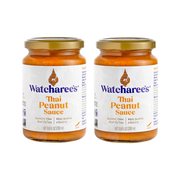 Watcharee'S Thai Peanut Sauce | Vegan | Authentic Traditional Thai Recipe | 12.8Oz Jar (Thai Peanut, 2 Pack)