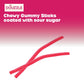 DOUzzle Back To School Sour Sticks Chewy Candy Straws Red Strawberry (3.5 OZ - 1 Pack) Goodie Bag Stuffer, Pinata Filler - Koshe