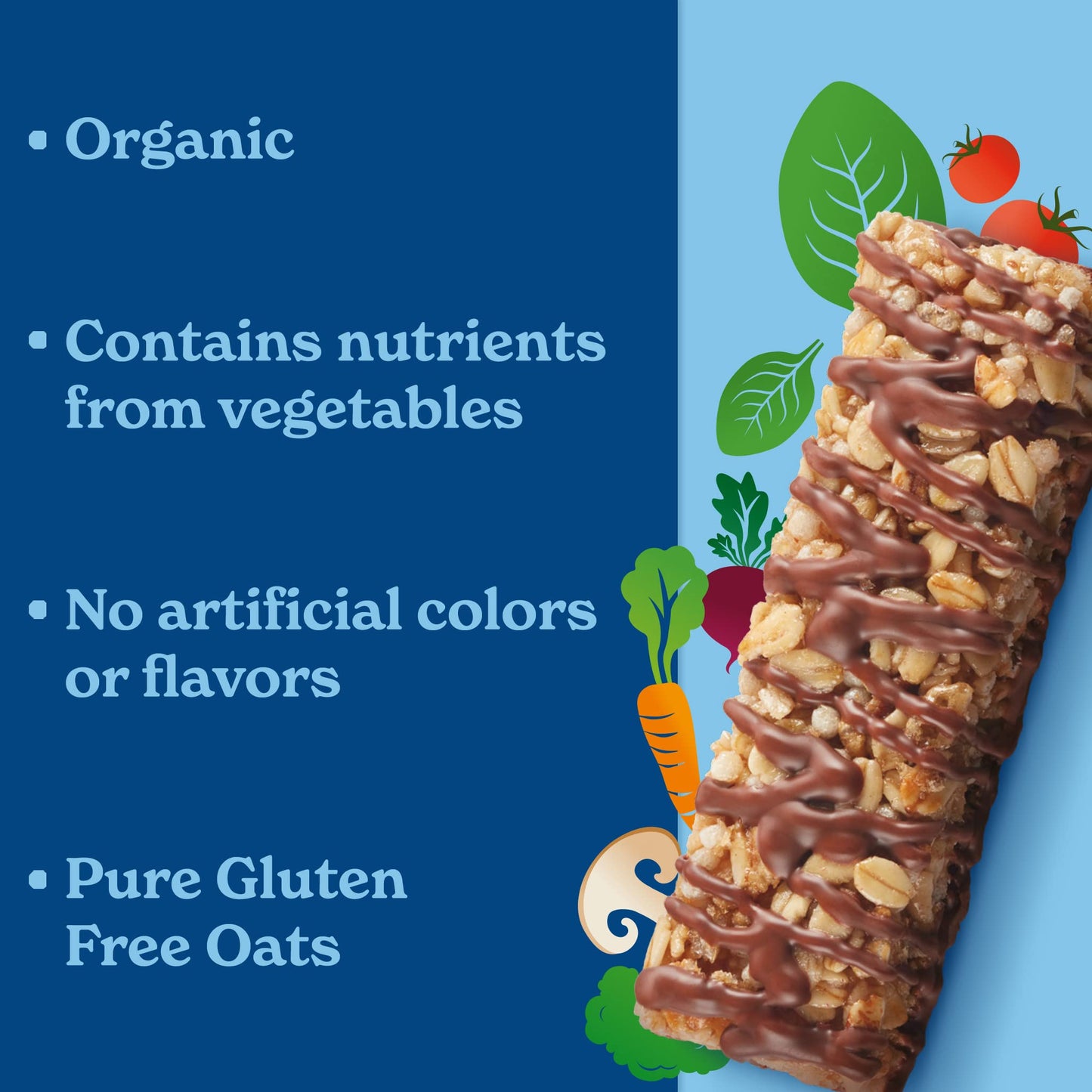 MadeGood Chocolate Drizzled Granola Bars, Vanilla (30 Count) Bulk Gluten Free Snacks