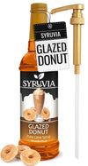 Syruvia Glazed Donut Coffee Syrup - 25.4 fl oz Premium Coffee Flavoring Syrup - Kosher Coffee Syrups, Gluten Free, No Coloring, 