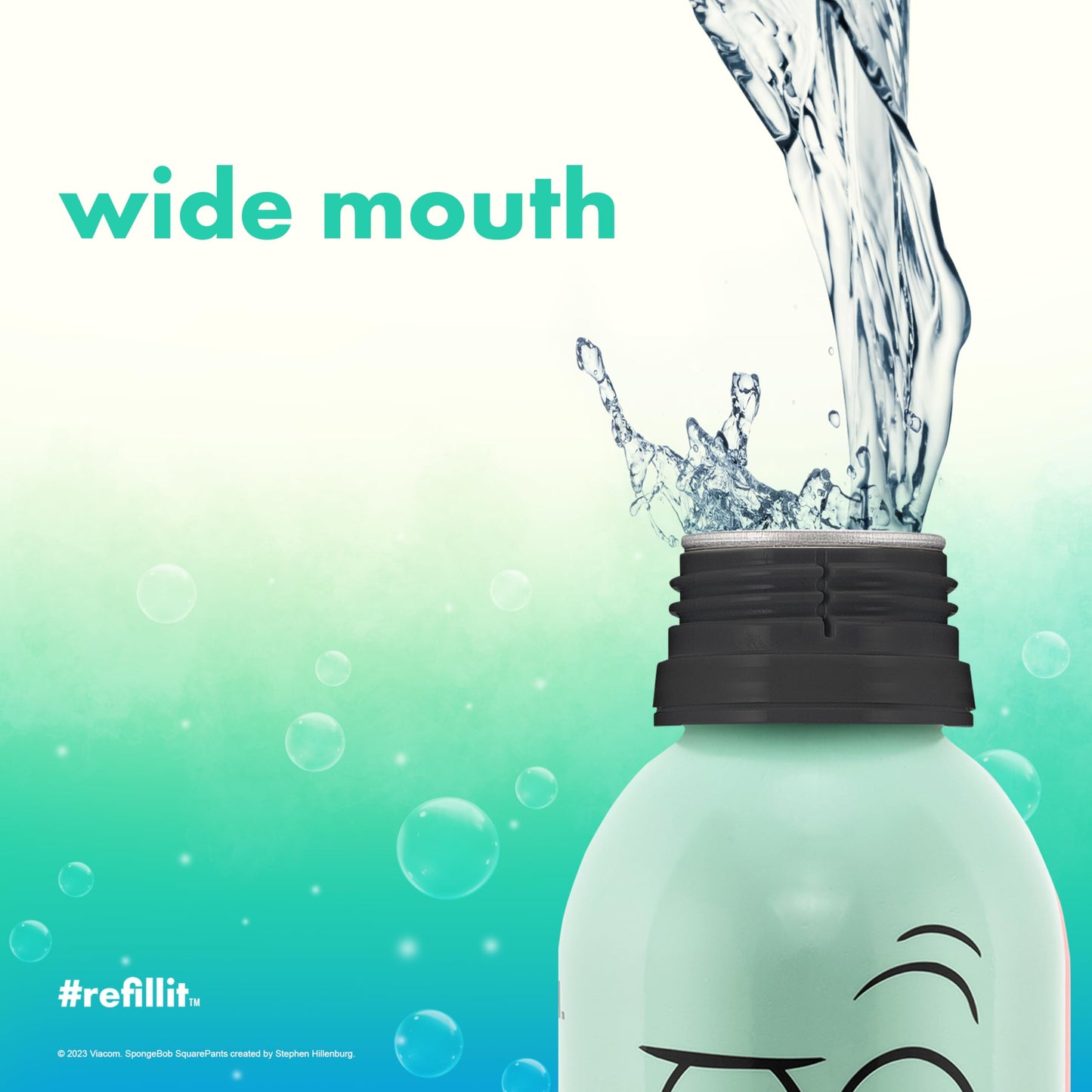 PATHWATER Aluminum Water Bottle - BPA-Free, Reusable, 16.9 fl oz (Pack of 12) - Squidward Tentacles Edition