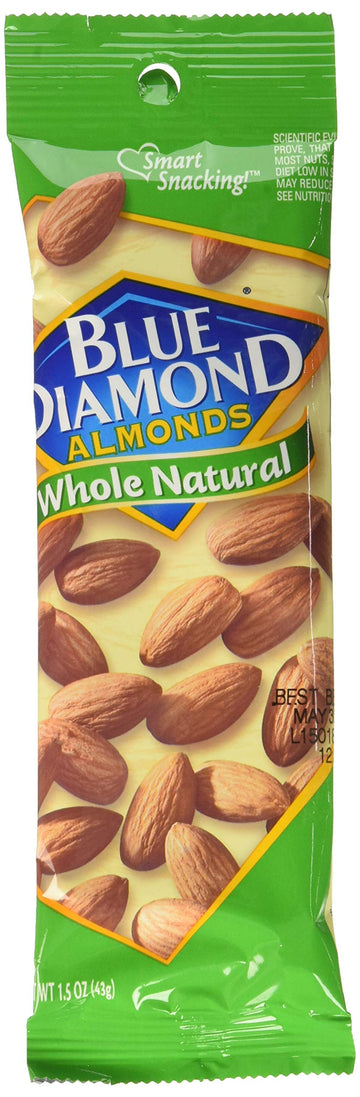 Blue Diamond Almonds Whole Natural 12 Count Pack of 1
