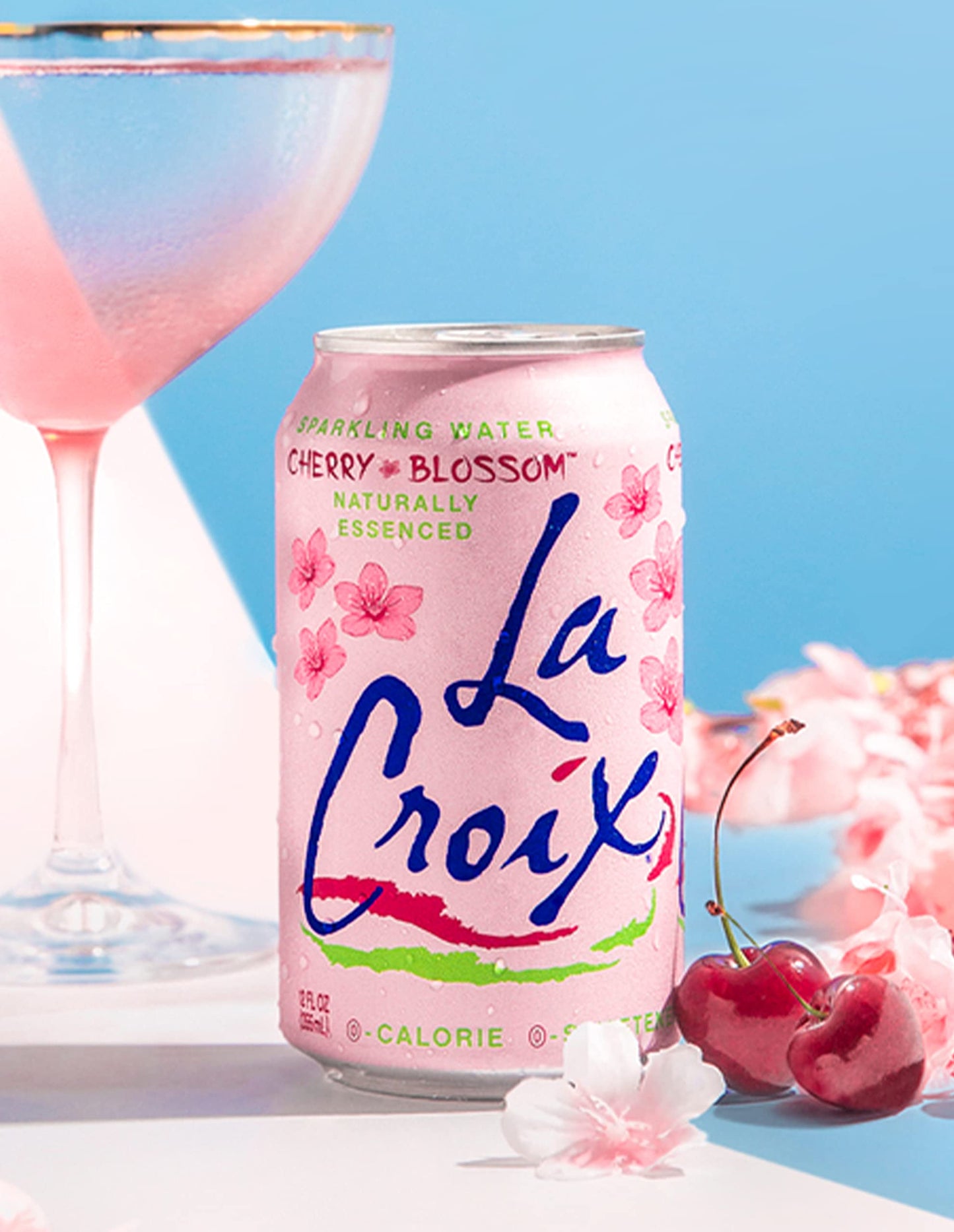 LaCroix Sparkling Water Cherry Blossom, 12 Fl Oz, Pack of 12 - Refreshing Zero Calorie Beverage