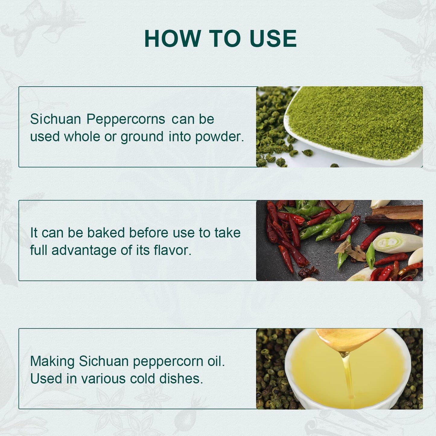 Soeos Green Peppercorns, 4oz(113g), Authentic Sichuan Green Peppercorns, Numbing and Tingle Effect, Less Seeds, Strong Flavor, E