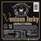 Buffalo Bills Venison Jerky Strips, 10oz Pack, 20 strips, High Protein Snack