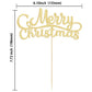 Gyufise 1 Pack Merry Christmas Cupcake Toppers Gold Holiday Xmas Cake Picks Decorations For Christmas Party Supplies Happy New Y