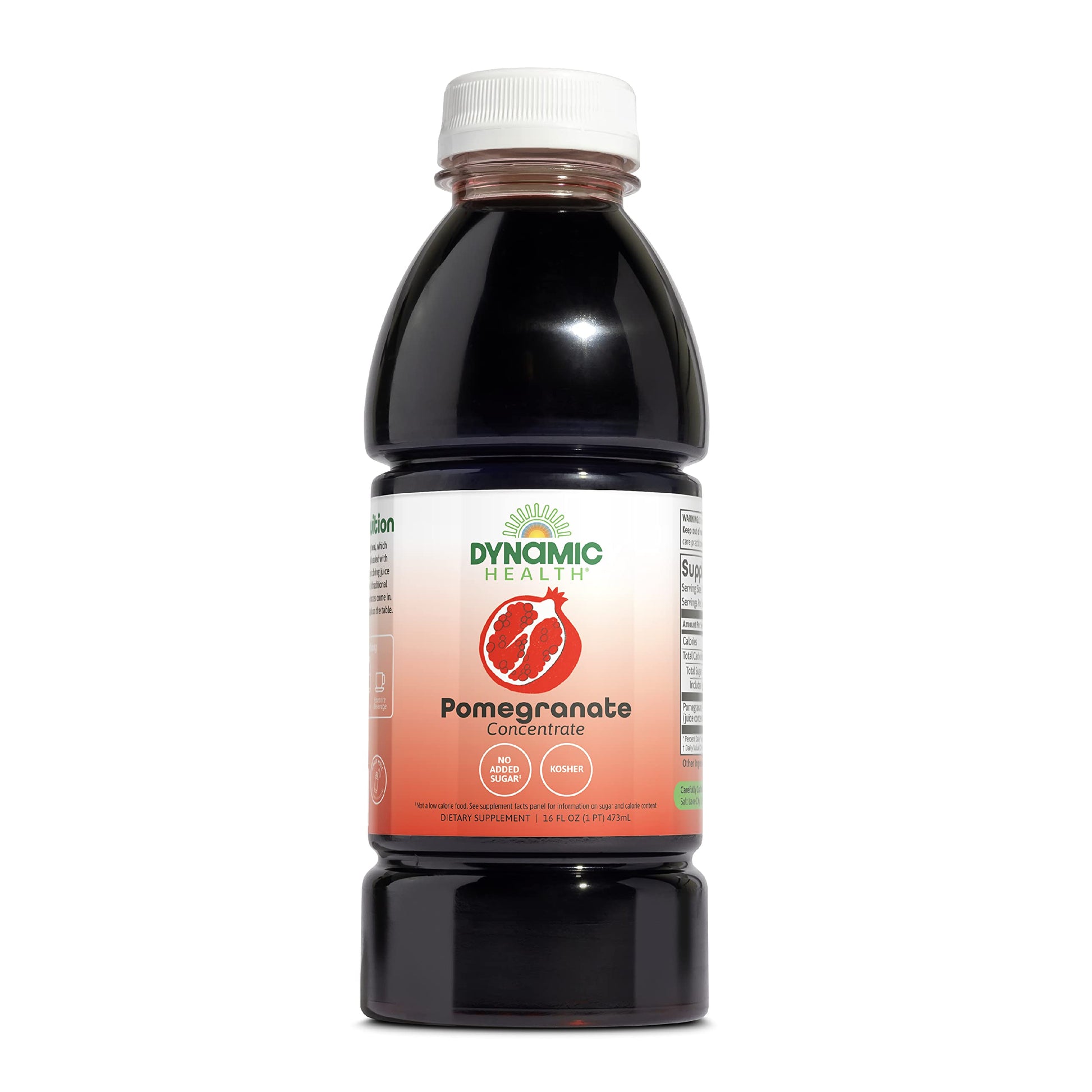 Dynamic Health Pomegranate Juice Concentrate, Natural Antioxidants and Polyphenols, No Additives or Preservatives, Vegan, Gluten