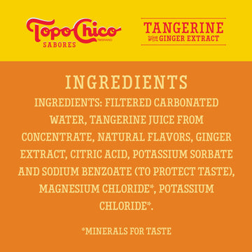 Topo Chico Sabores Tangerine With Ginger Extract 12Oz 8Pk