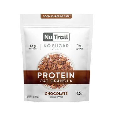 Nutrail Protein Granola Cereal, Chocolate And Oats, No Sugar Added, 8 Oz. 1 Count