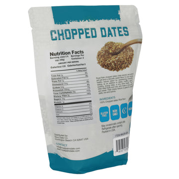 Royal Palm Chopped Dates | 16oz - 100% Natural & Pitted  Non-GMO  Kosher  No Added Sugar  Dried Fruit - Ideal for Baking  Cooking  & Snacking