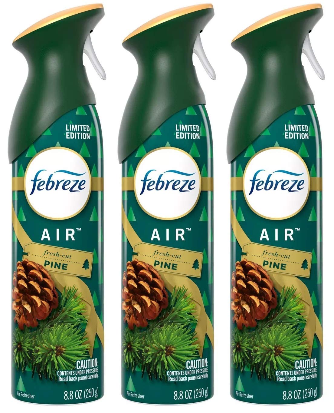 Febreze Air - Air Freshener Spray - Fresh-Cut Pine - Limited Edition Holiday Collection 2020 - Net Wt 88 Oz (250 G) Per Bottle -