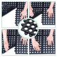 Rubber Floor Mats Anti Fatigue Kitchen Mats 9 Pack 11.8'' X 11.8'' Modular Interlocking Floor Tiles, Drain Pool Balcony Patio Ya