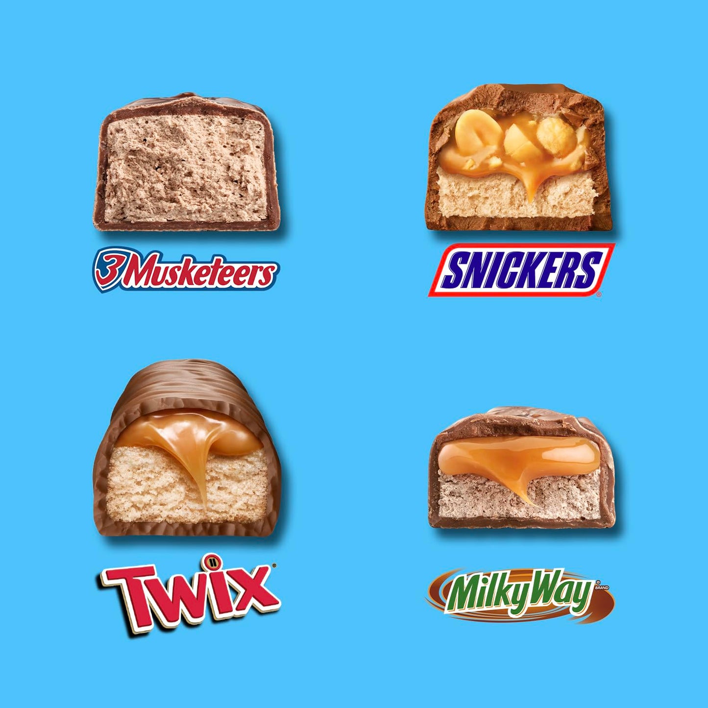 Mars Snickers, Twix, Milky Way & 3 Musketeers Mini Nfl Football Assorted Chocolate Bars, 19.49 Oz Bulk Bag