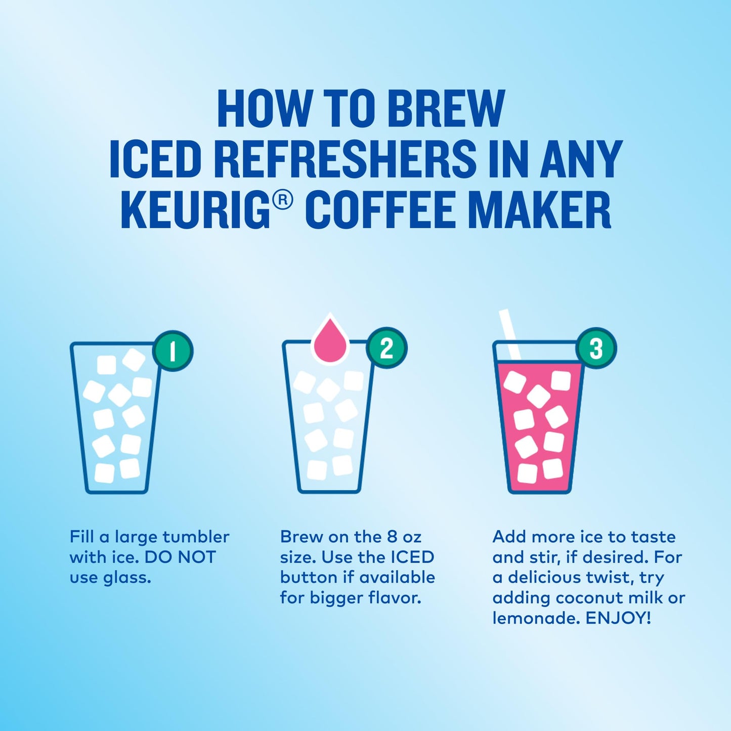 The Original Donut Shop, Iced Refreshers, Keurig Single Serve K-Cup Pod Variety Pack, Strawberry Acai, Pineapple Passionfruit, M