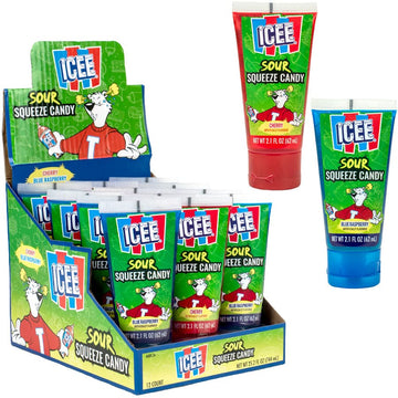 ICEE Sour Squeeze Candy - 12 Bottles - 2.1 FL OZ