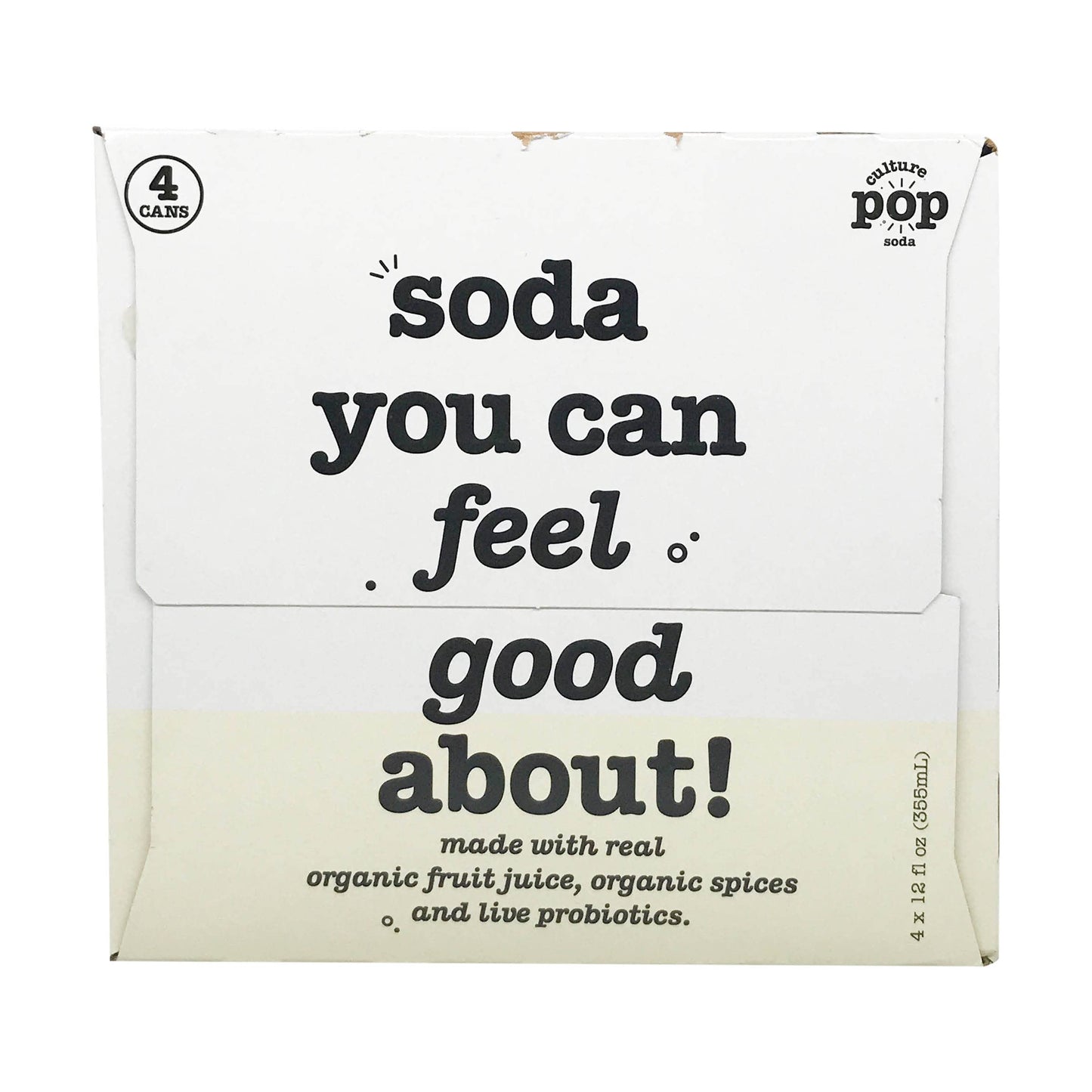 Culture Pop Soda Pink Grapefruit Probiotic Soda 4pk, 12 FZ