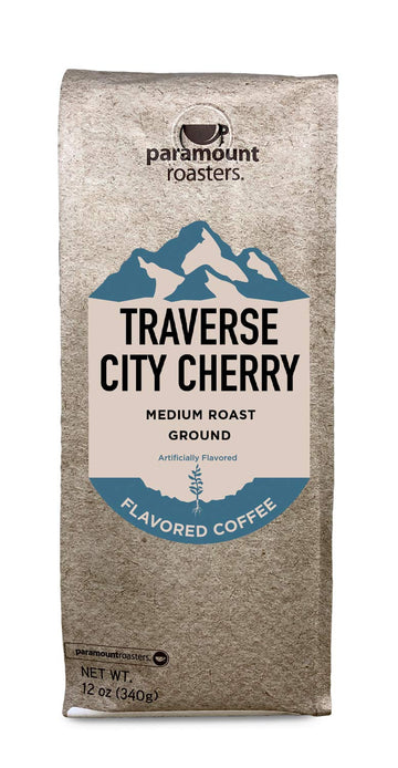 Paramount Roasters Traverse City Cherry Flavored Ground Coffee, 1-12 Ounce Package Medium Roast