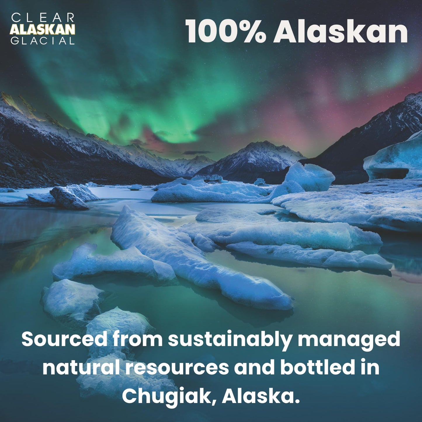 Clear Alaskan Fresh Glacier Water  Naturally Alkaline - Bottled in Aluminum with No Plastic | 16 Fl Oz (473 ml) - Pack of 12 | Natural glacial mineral water  bottled at the source in aluminum bottles