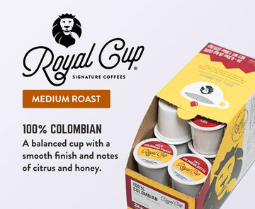 ROYAL CUP SIGNATURE Coffee compact pieces - 100% Colombian Medium Roast - 24 Count